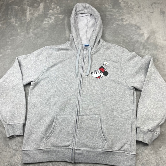 Disney Tops - Disney Mickey and Minnie Mouse Full Zip Up Hoodie Sweatshirt Women's XL